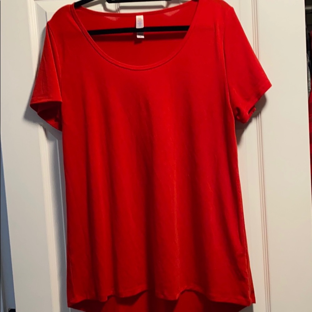Lularoe classic t bright red!